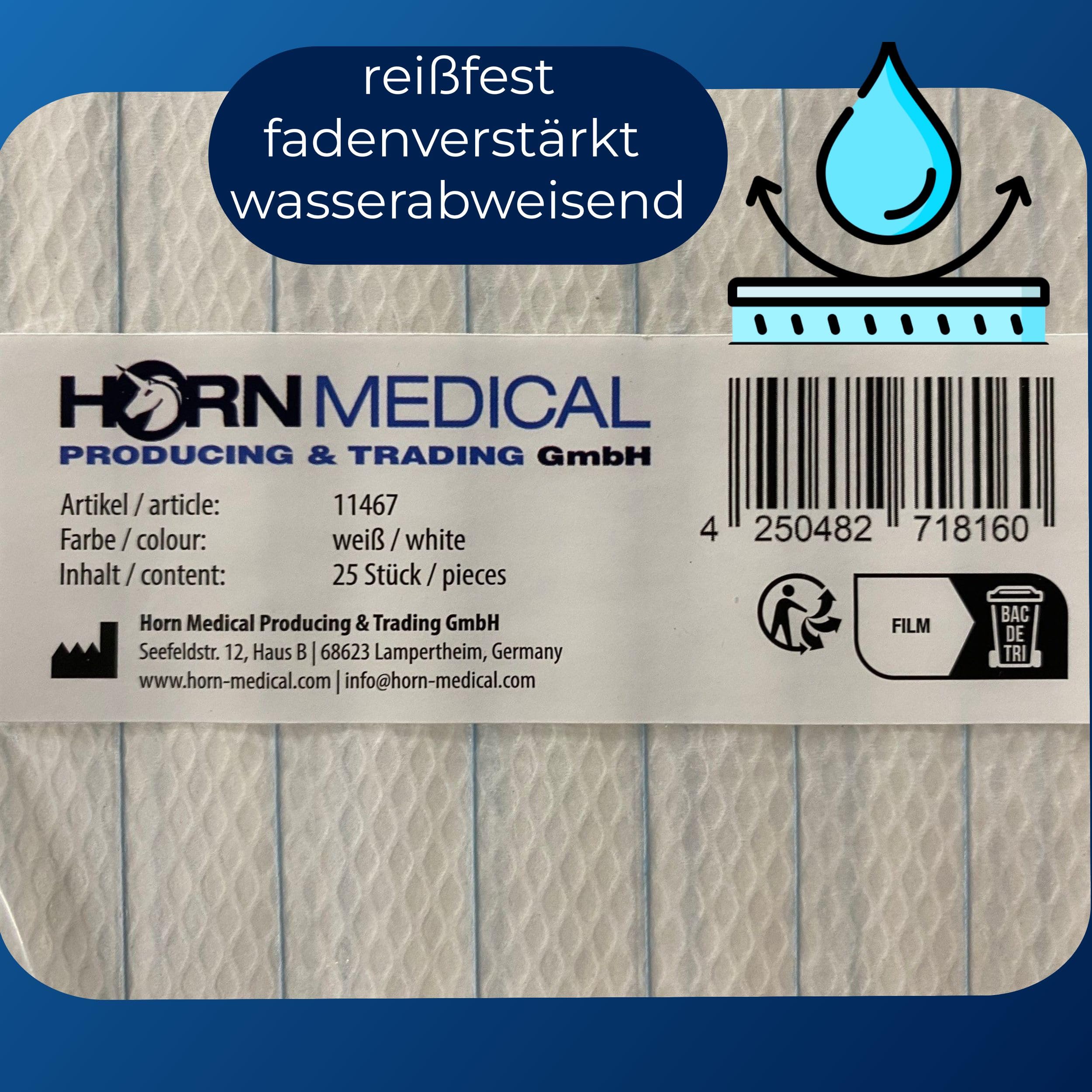 Einweg Trage-Laken/Liegenauflagen/Ärztekrepp/Untersuchungstisch-Papier/Massageauflage - weiß, robust, reißfest, wasserabweisend 80 x 210cm (100)