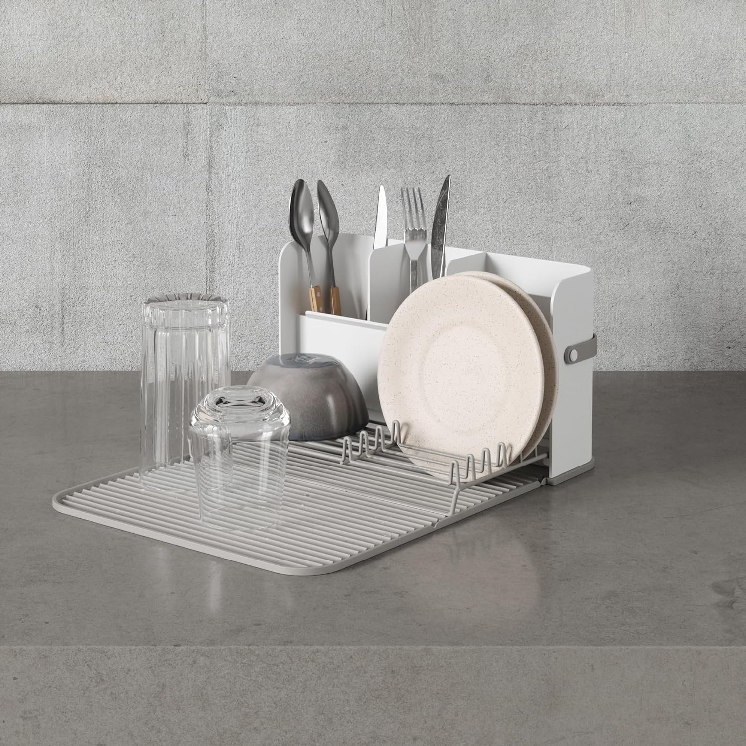 Umbra Sling Dishrack, White/Grey