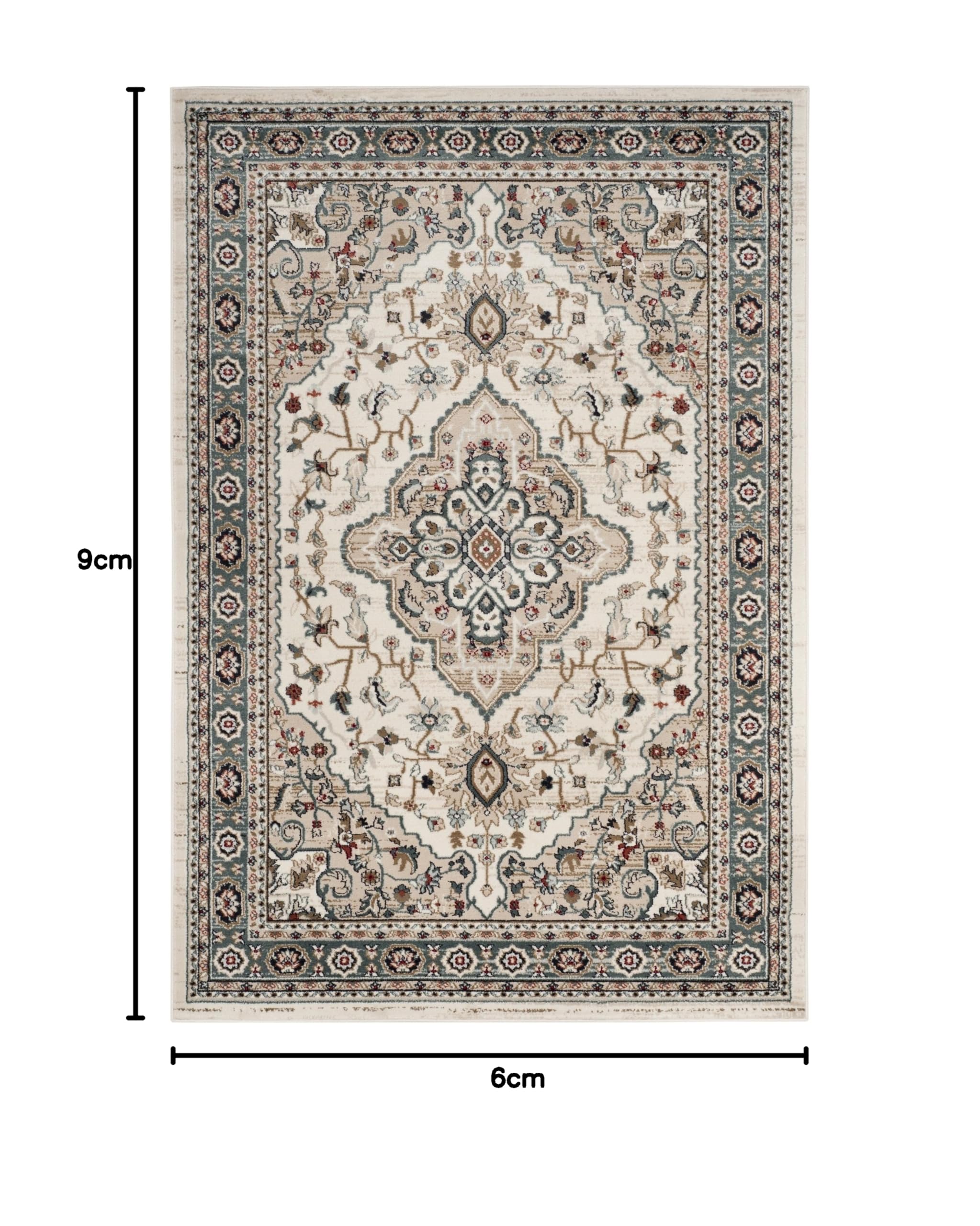 Safavieh Teppich Lyndhurst Collection, Cream/Beige, 69x244 Cm – Kurzflor, Polypropylen, Für Wohnzimmer & Mehr