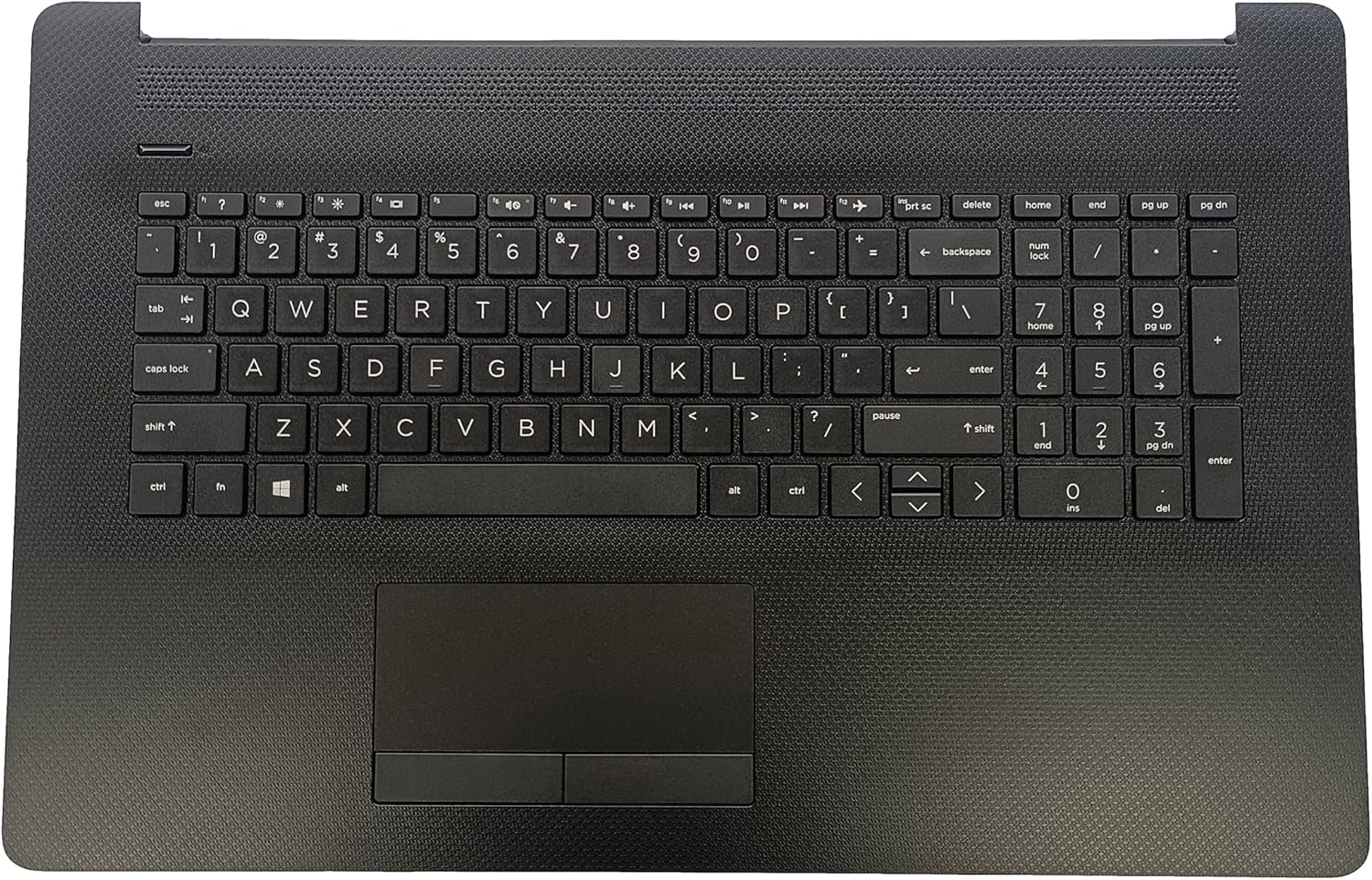 Replacement Laptop Upper Case Palmrest Non-Backlit Keyboard Non-PTP(73H0) Touchpad Assembly Part for HP Laptop 17-CA 17 by 17T-BY000 17Z-CA100 17z-CA000 L48409-001 6070B1546701 2019 Black
