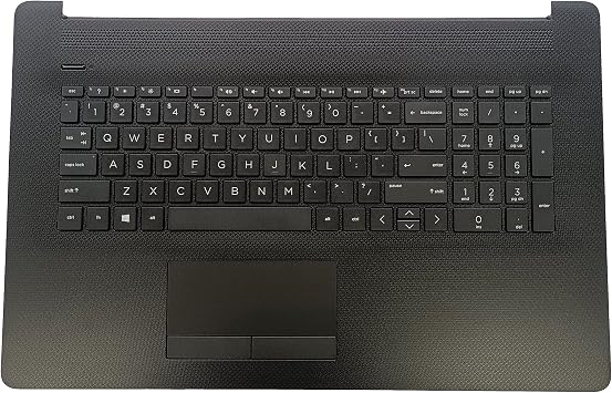 استبدال الكمبيوتر المحمول العلوي Palmrest لوحة مفاتيح غير مضاءة بإضاءة خلفية غير PTP73H0 جزء تجميع لوحة اللمس لـ HP Laptop 17-CA 17 بواسطة 17T-BY000 17Z-CA100 17z-CA000 L48409-001 6070B1546701 2019 أسود