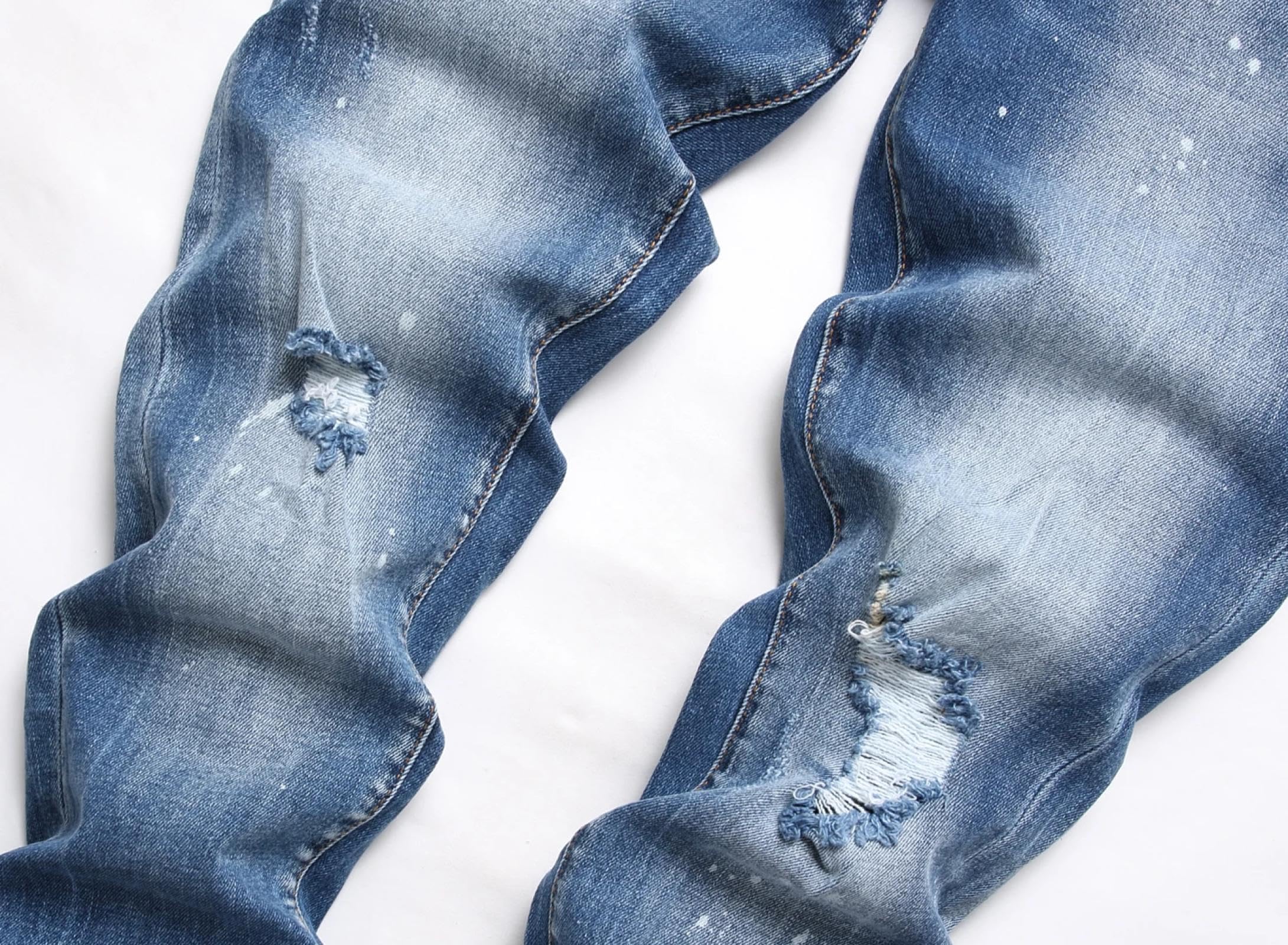 Jeans Pantalon Herren-Stretch-Jeans Street Fashion Slim Fit Jeans Männer-Jeans Männer Skinny Ripped Jeans