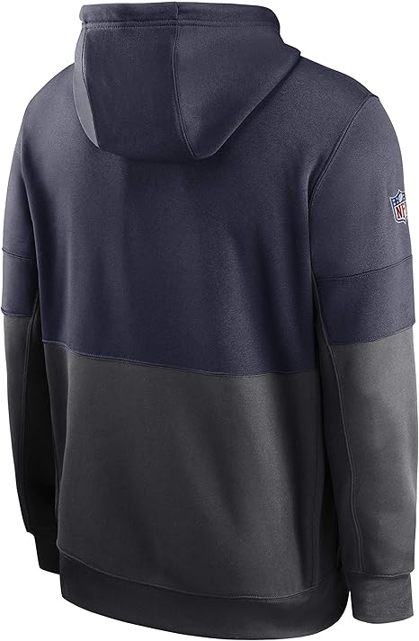 men's dallas cowboys nike navy sideline thermafit performance po hoodie