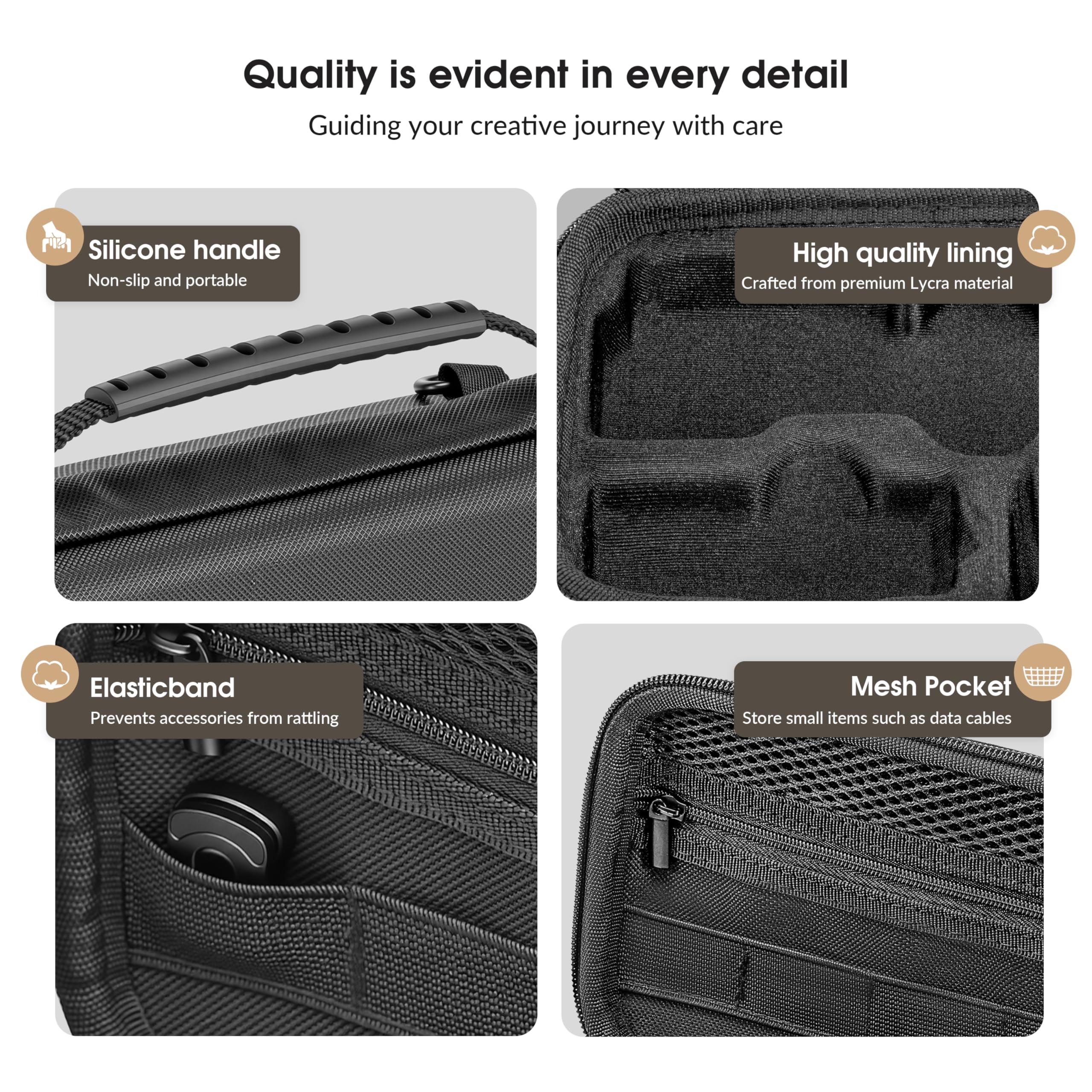 STARTRC PHOTO Custodia per DJI Osmo Pocket 4, Borsa Protettiva PU Pronta per il Trasporto per DJI Pocket 4 Creator Combo Accessori, Ideale per Vlogging, Viaggi e Riprese Outdoor