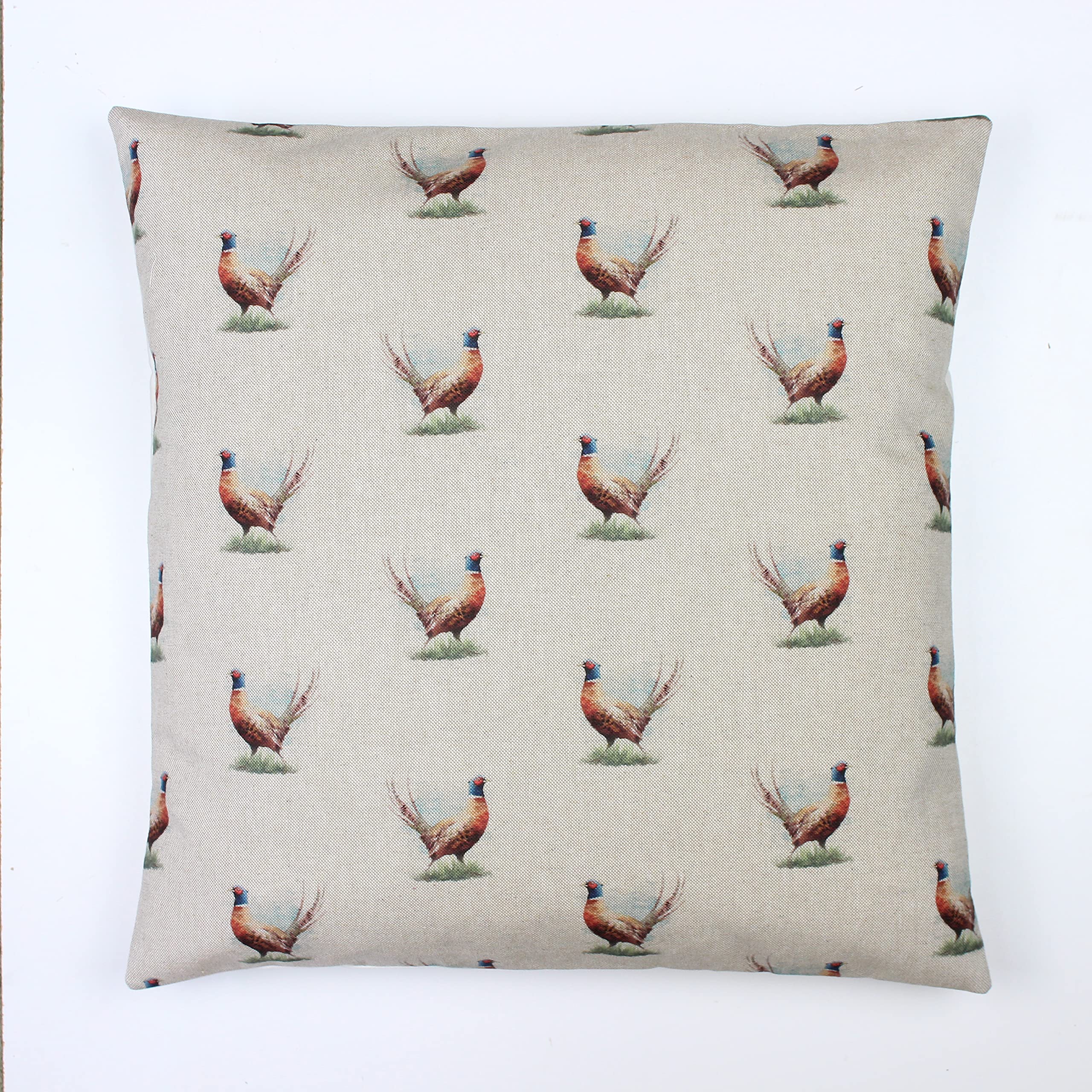 Harrison Cropper Pheasants Country Animal Print Cushion Cover Stags Hare Cow Pig Pheasant Duck (, 16")