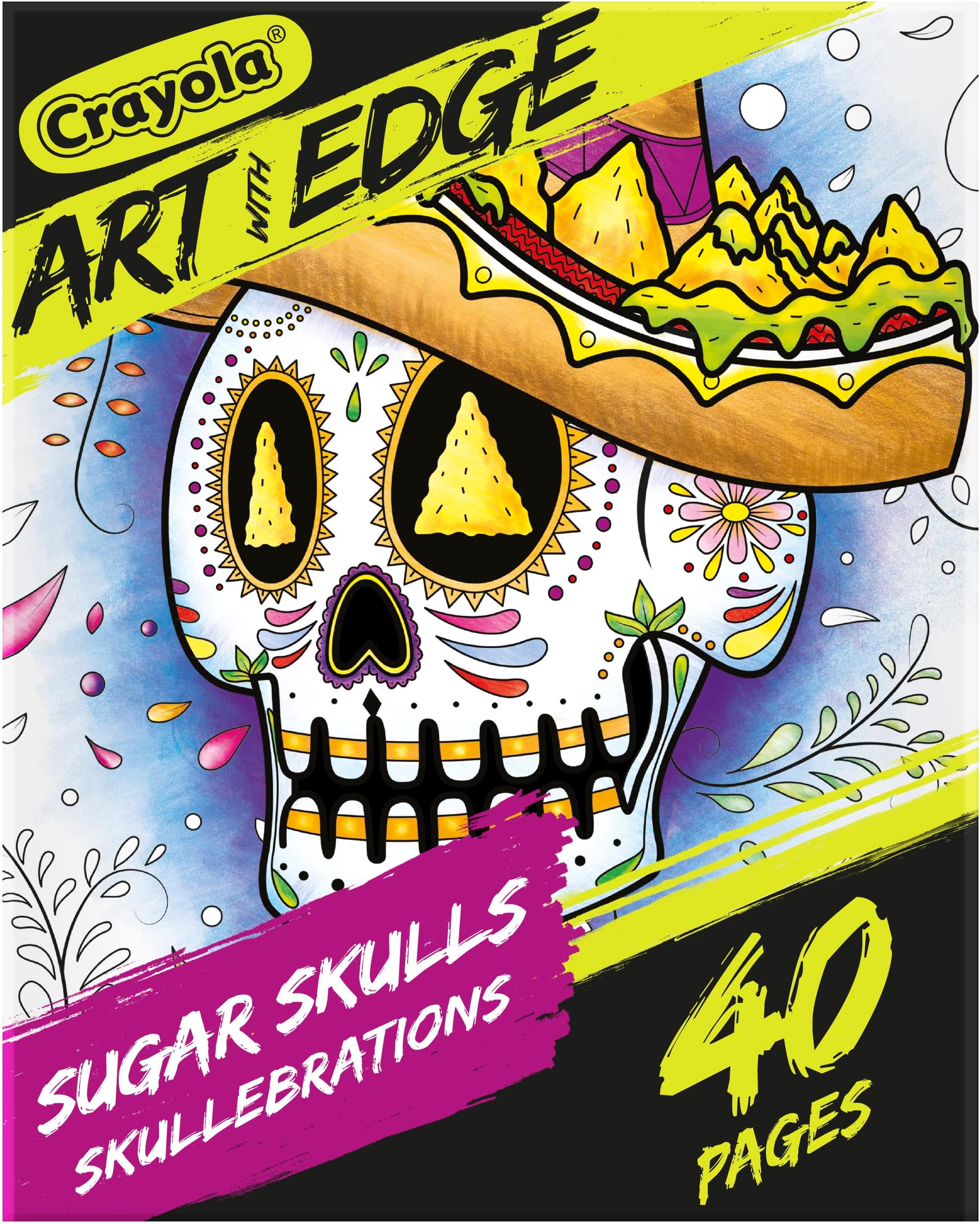 โ Crayola Sugar Skulls Coloring Book, Volume 3, Teen Coloring, (Page Count/Style May Vary)