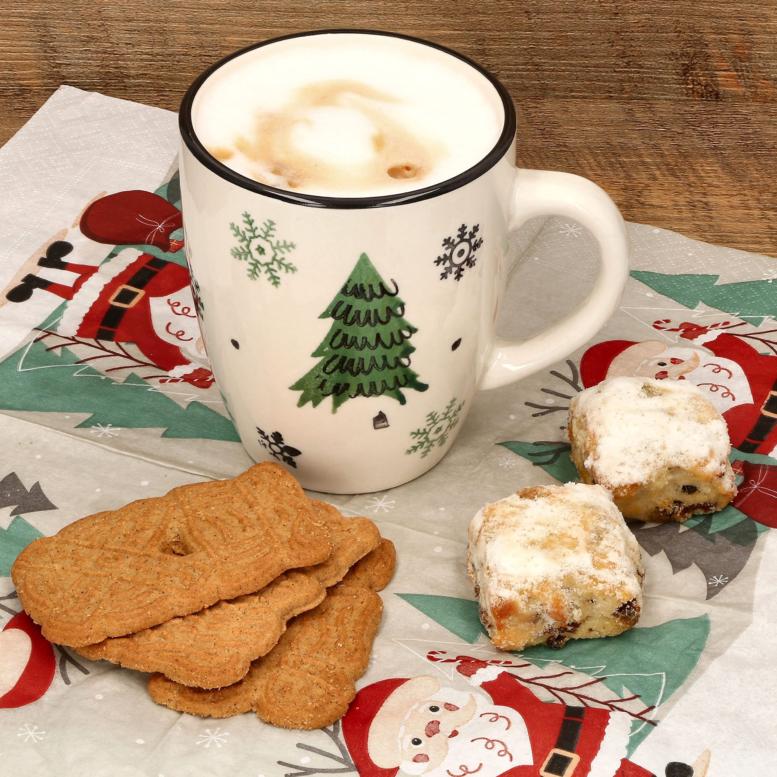 MamboCat Rentier Unik 6er Set Kaffeebecher I 300 ml I 6 Personen I Becher für Weihnachten mit Hirschen & Schneeflocken I Steingut-Tasse für Glühwein, Punsch, Feuerzangenbowle I Mug, X-Mas, Reindeer