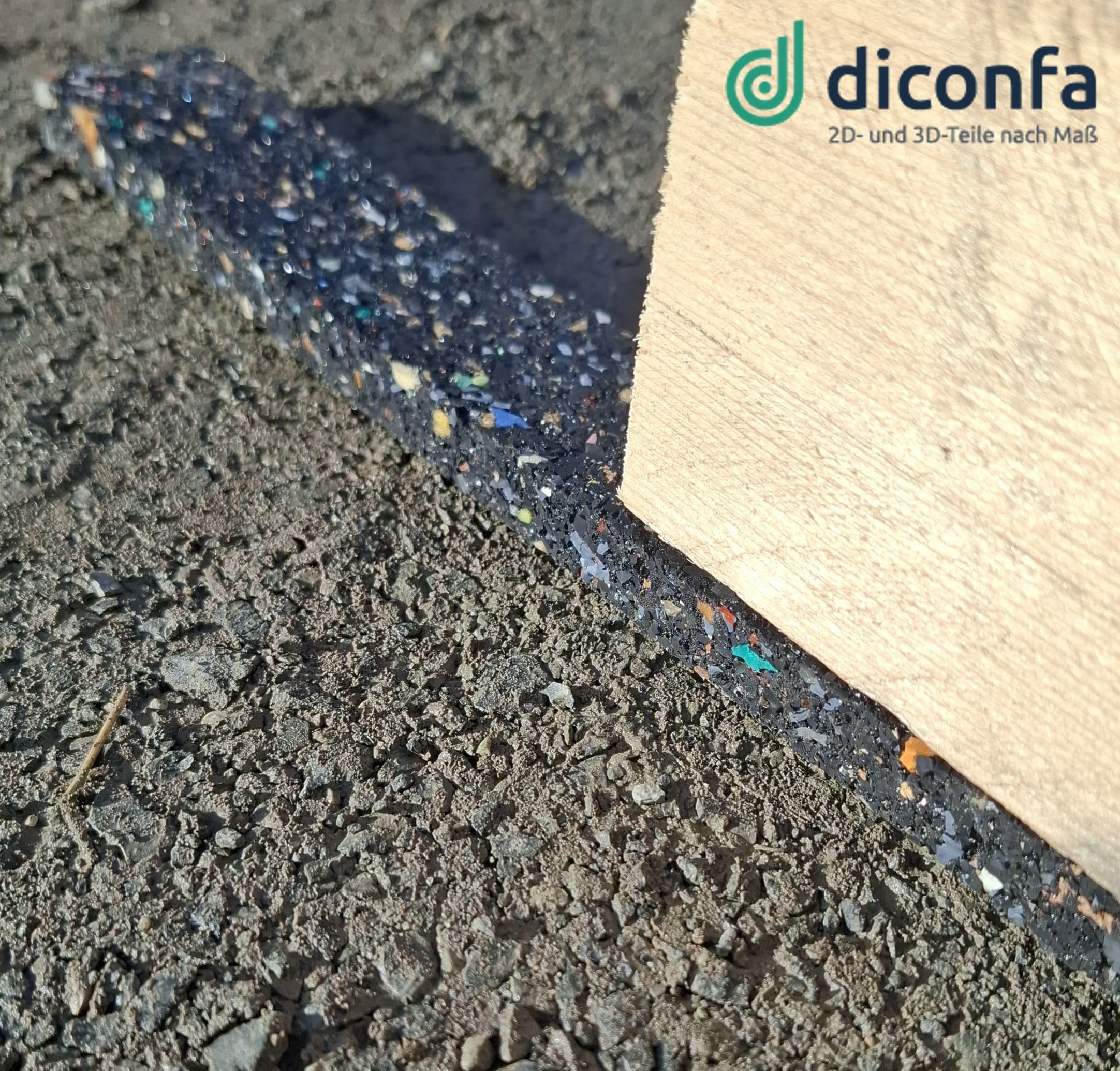 diconfa Terrassenpads Rolle - BREITE: 40 bis 150mm - Dicke: 3mm 4mm 5mm 6mm 8mm 10mm 15mm 20mm - LÄNGE: 1 bis 10m ==> 150 x 10000 x 5-mm, 1 Stück - Gummi-Streifen Terrassenbau Bautenschutzmatte