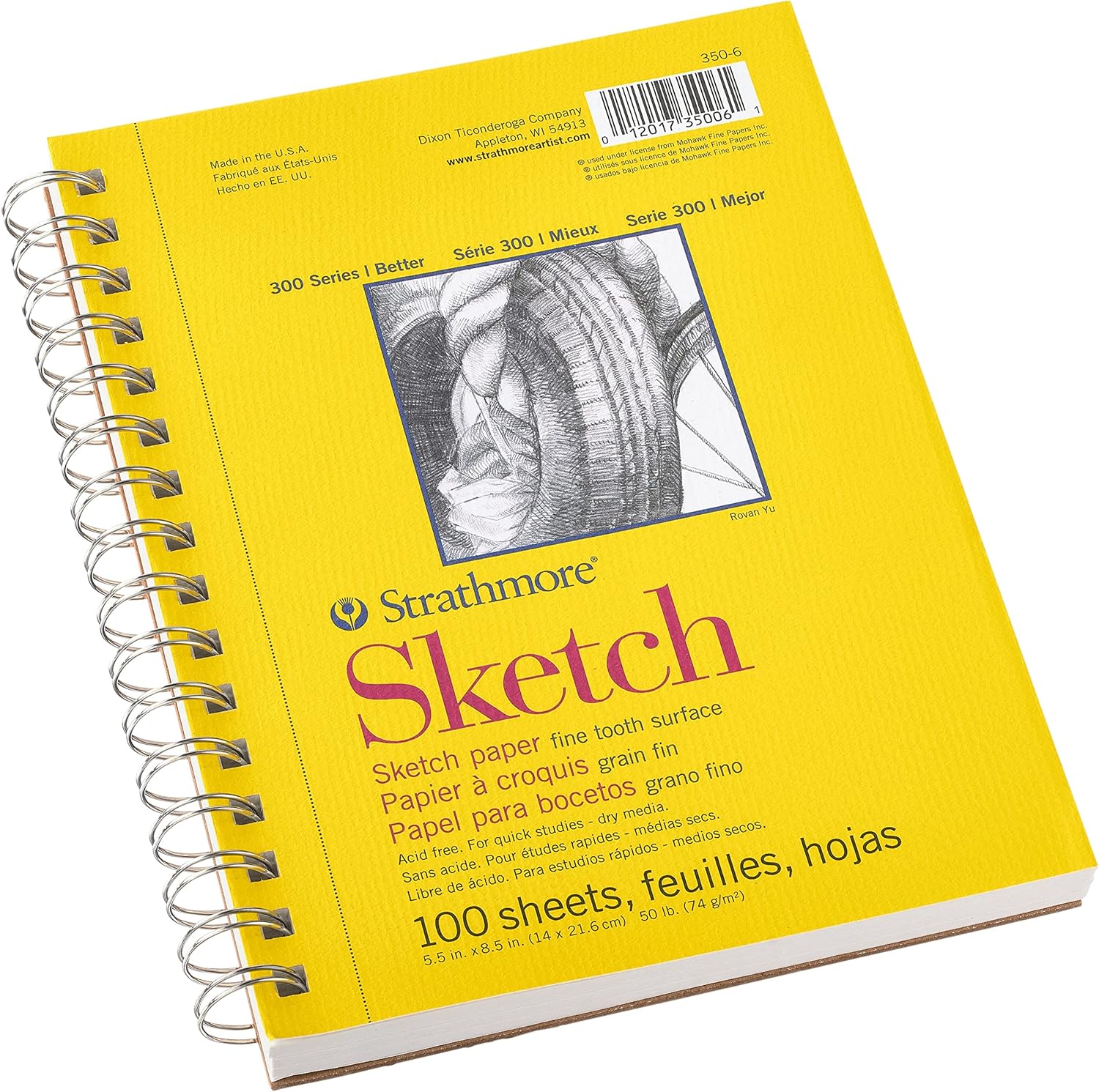 Strathmore 300 Series Wired Sketch Paper Pad, 12 Pack
