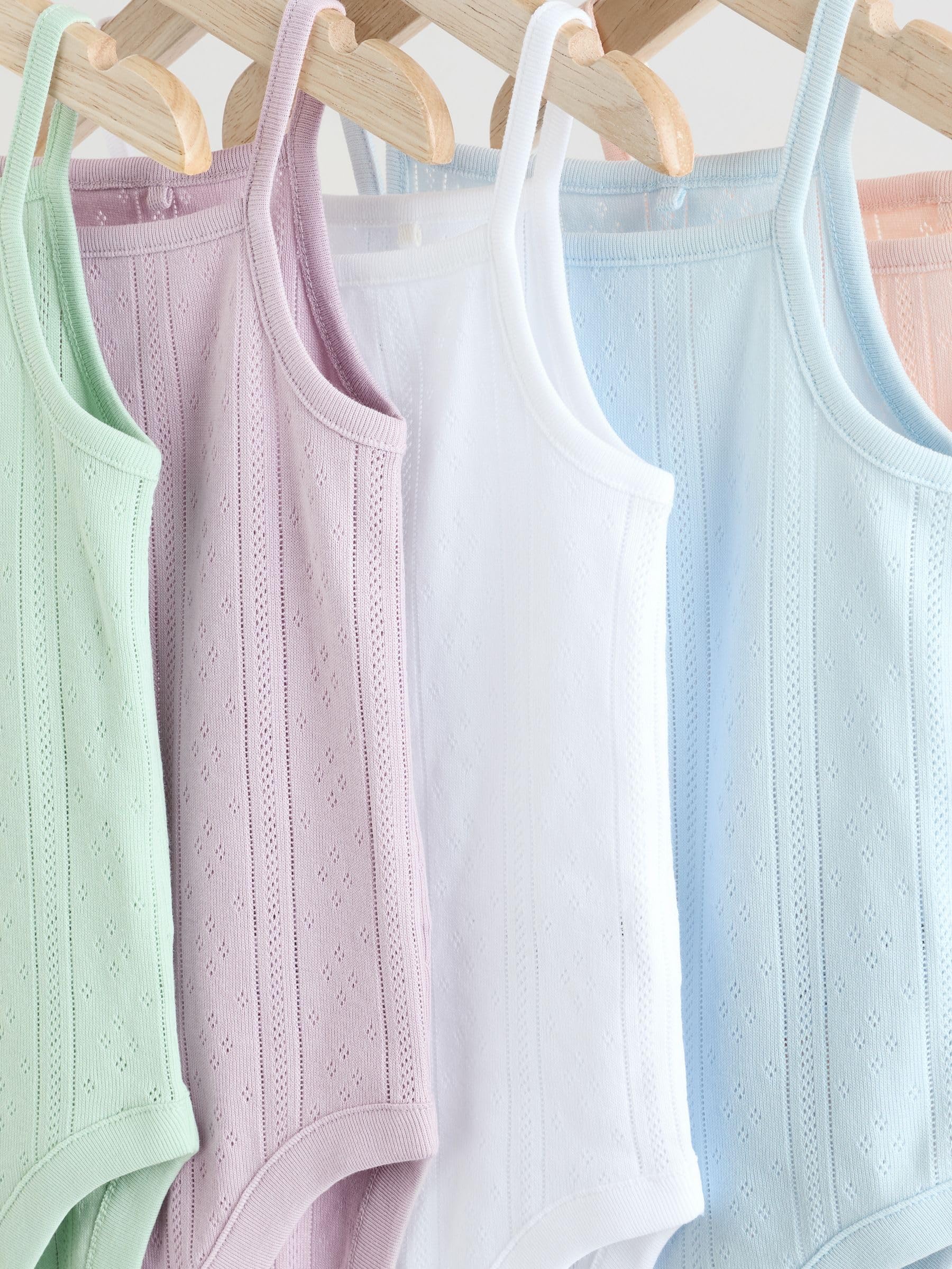 NEXT Unisex Bambino Confezione da 5 Body per Neonati a Canotta in 100% Cotone Tinta Unita