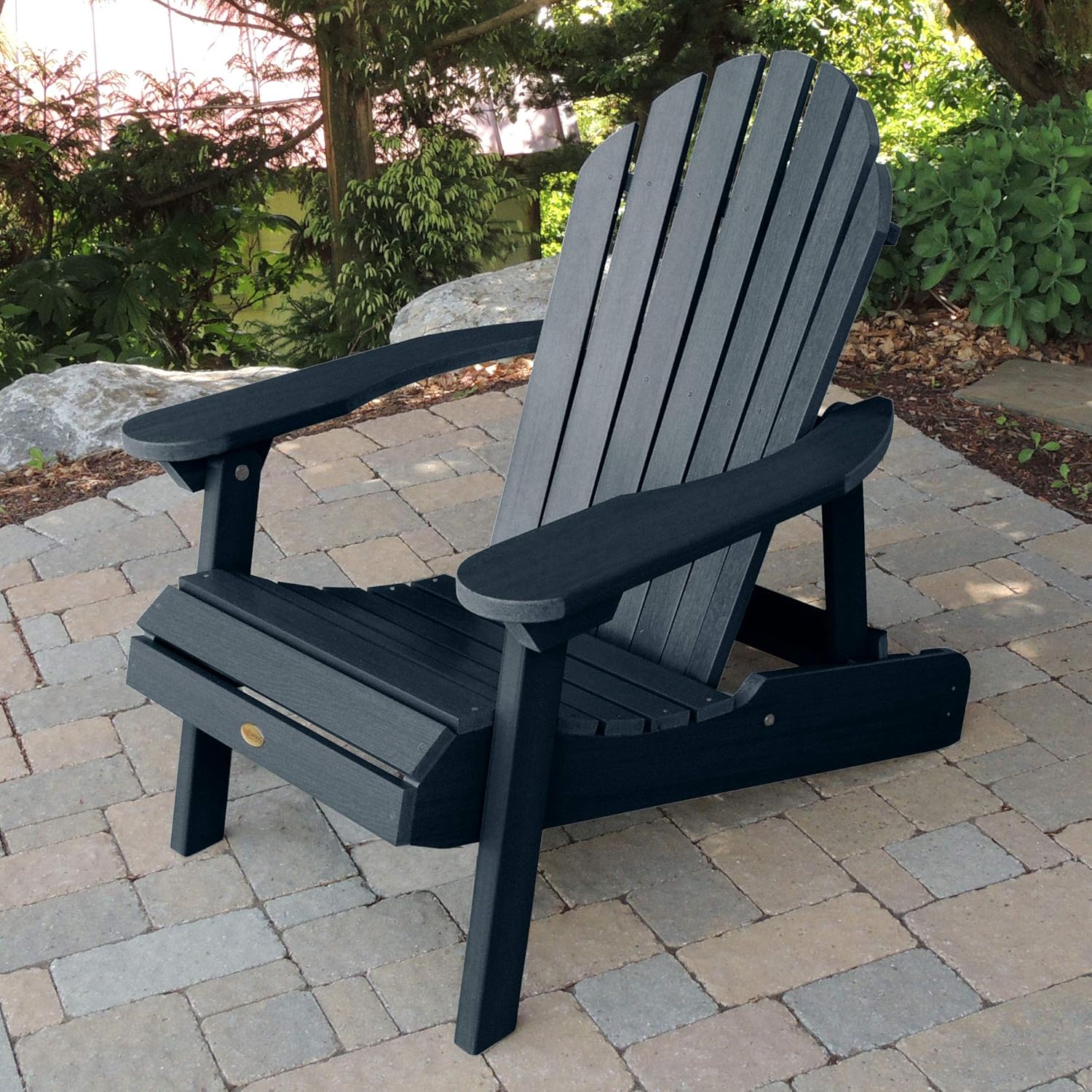 highwood AD-CHL1-FBE Hamilton Made in The USA Adirondack Chair, Adult Size, Federal Blue (AD-CHL1-FBE) : Patio, Lawn & Garden