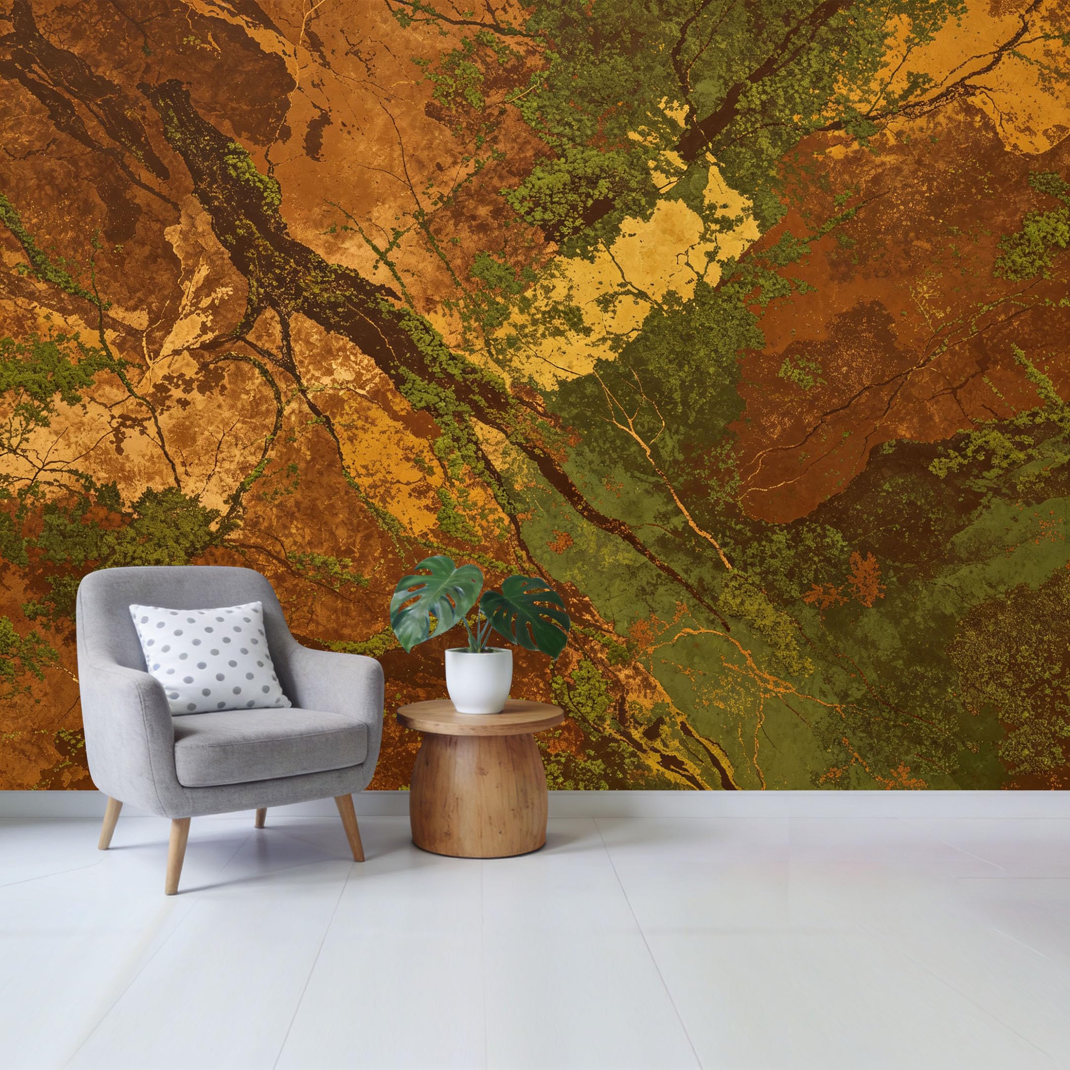 Qzlithotic Yq2605250099 Custom Size Wall Mural Aerial Forest Landscape Textured Abstract Art Selfadhesive Wall Fabric Removable Wallpaper For Home Office Decor