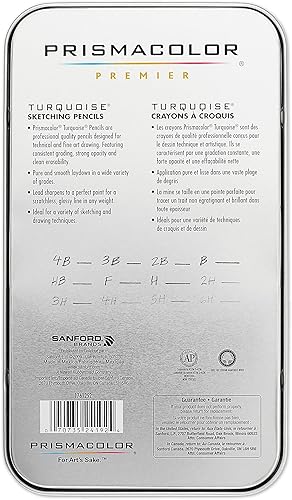 Vista 11 de Prismacolor Premier - Lápices de dibujo de grafito con borradores y sacapuntas, para adultos, juego de 18 piezas