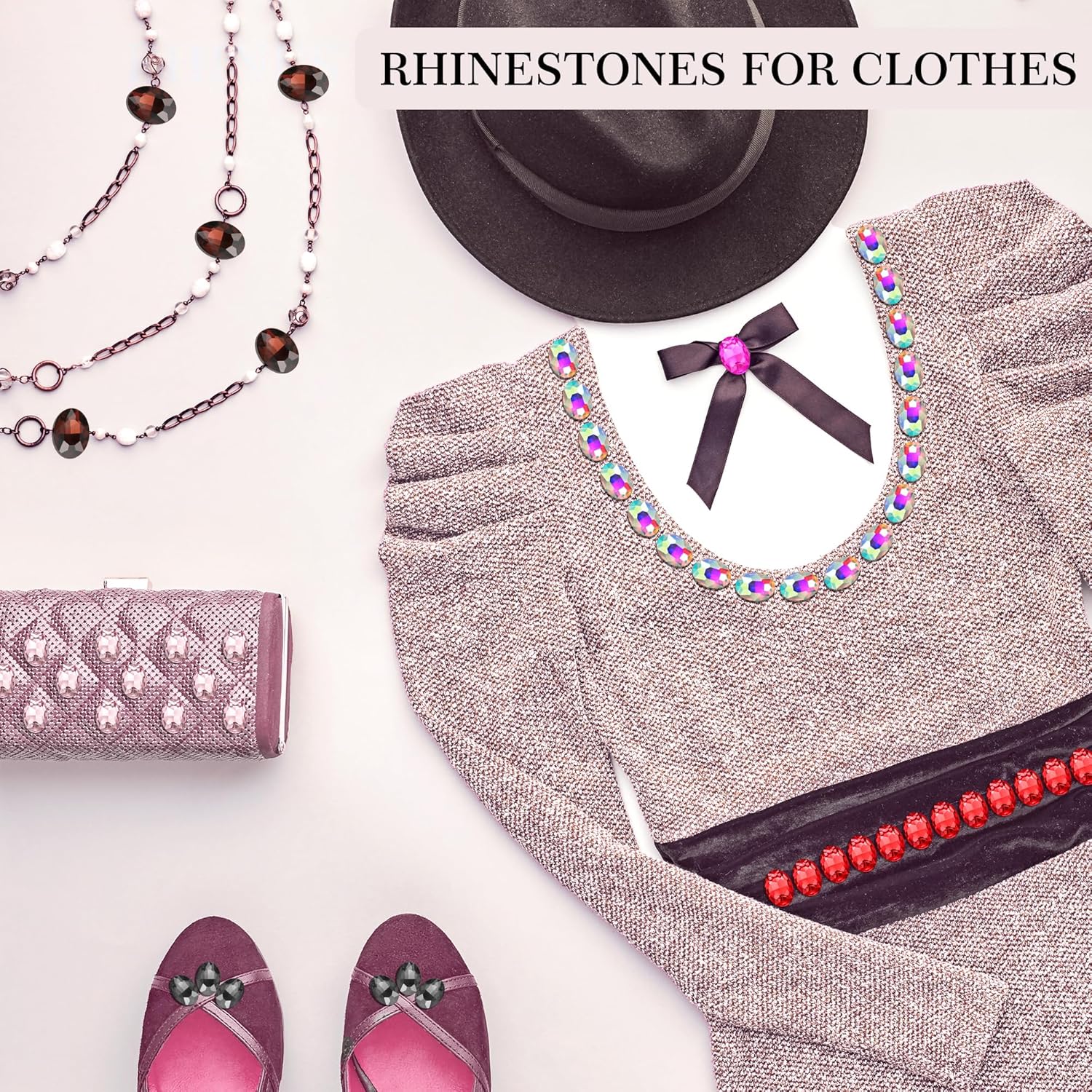 Oval Rhinestones White Clear Crystal Glass Point Back Rhinestones for Craft, Jewelry Making 10x14mm 50Pcs - Image 5