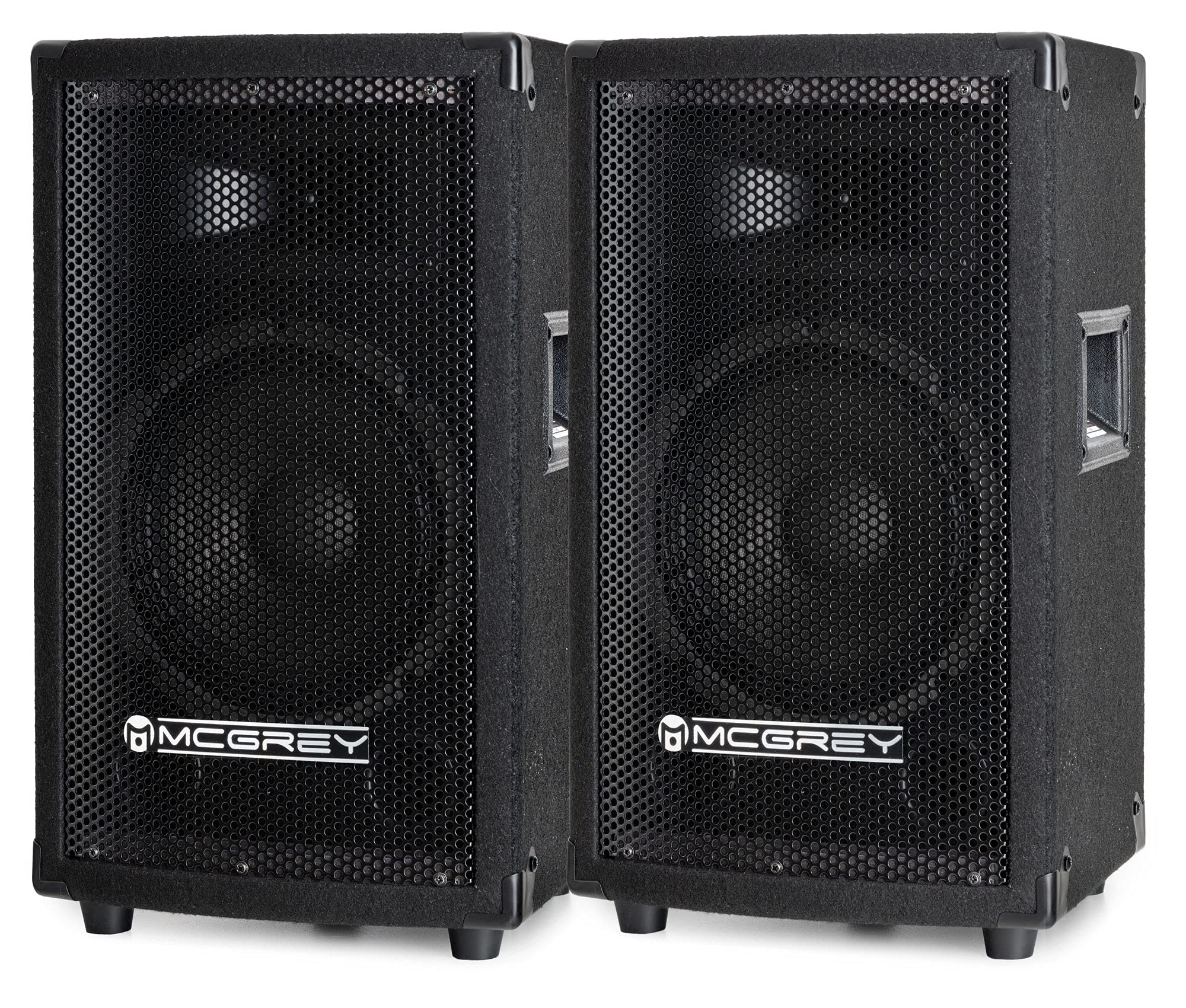 McGrey Coppia TP-8 Casse (2 pezzi DJ e casse party, woofer 8", 300W, passivo, sistema a 2 vie, cabinet in legno) nero