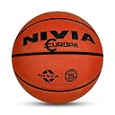 Nivia Europa Basketball, As per Basic Standard, 8 Panels, Molded Durable Rubber Cover with Pebbled Texture, Butyl Threadwounded Bladder, Made for Beginners, to Play on All Indoor & Outdoor Surfaces gallery image