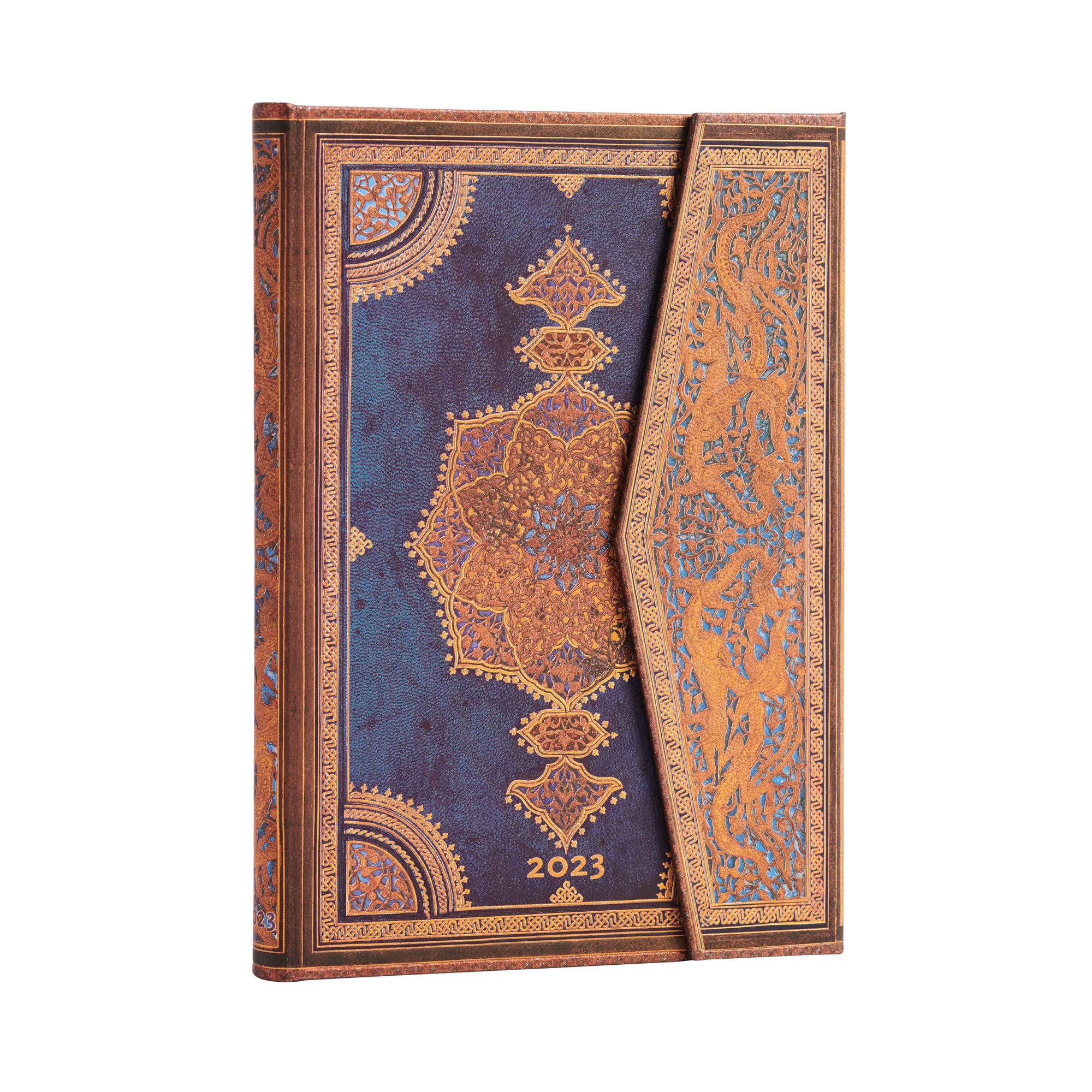 Paperblanks 12 Month Planners 2023 Safavid Indigo | Horizontal | Midi (130 × 180 mm)