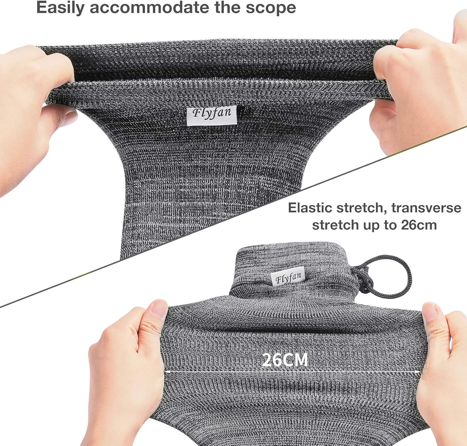 Multiple Gun Sock Silicone-Treated Knit Gun Socks for Rifles and Shotguns, 52 x 4.5 Inches Elastic Design Hunting and Shooting Holder Socks for Rifles with Scopes, Perfect for Gun Enthusiast Gift