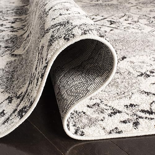 Miniatura 7 de Safavieh - Alfombra con diseño de estampado de cachemira, resistente a las manchas y no desprende pelo, 9 x 12 pies, color crema y plata, colección