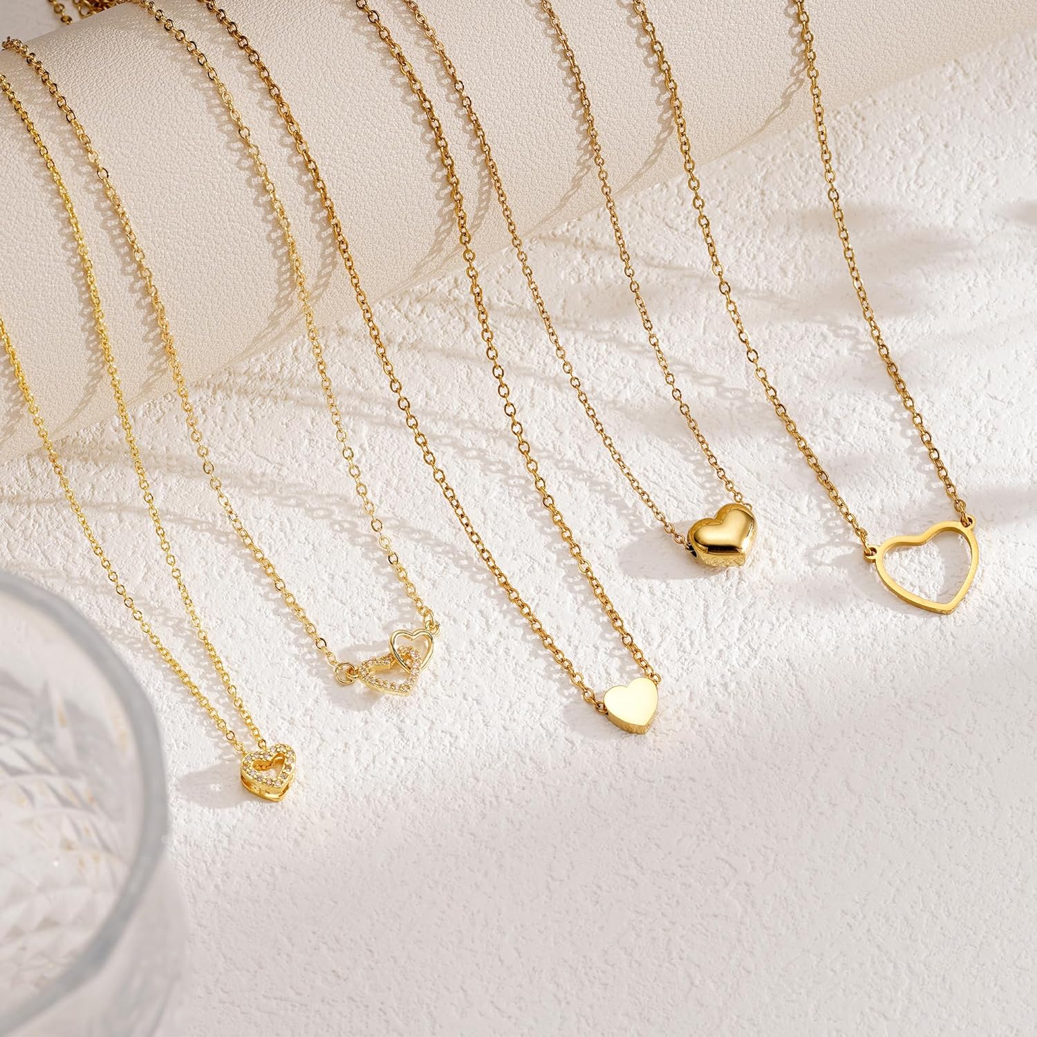 Cute Heart Necklace Tiny 14k Gold Heart Pendant Choker Necklaces Small Gold Love Open Heart Chain Necklace for Women Dainty Gold Necklace Gifts for Her Hypoallergenic and colorfast - Image 7