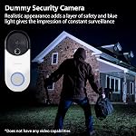Philips Wireless Security Doorbell Chime Kit, Decoy Doorbell Camera, Motion-Activated Light, Decoy Doorbell Home Security Cameras, Wireless Doorbell Chime, 150 Ft Range, White, DES6572WB/37