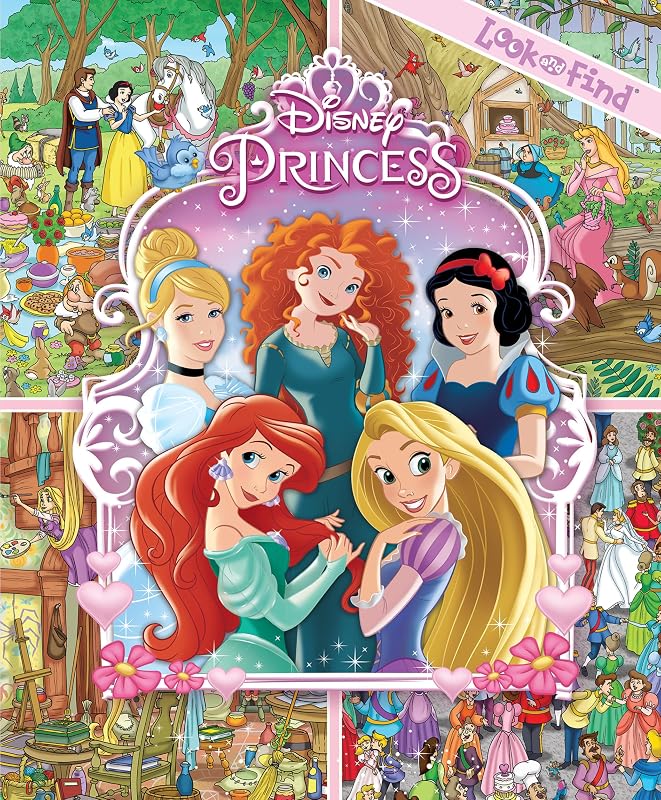 ¡La princesa Cenicienta de Disney, Enredados, Aladino y más!- Libro de actividades Buscar y encontrar - PI Kids
