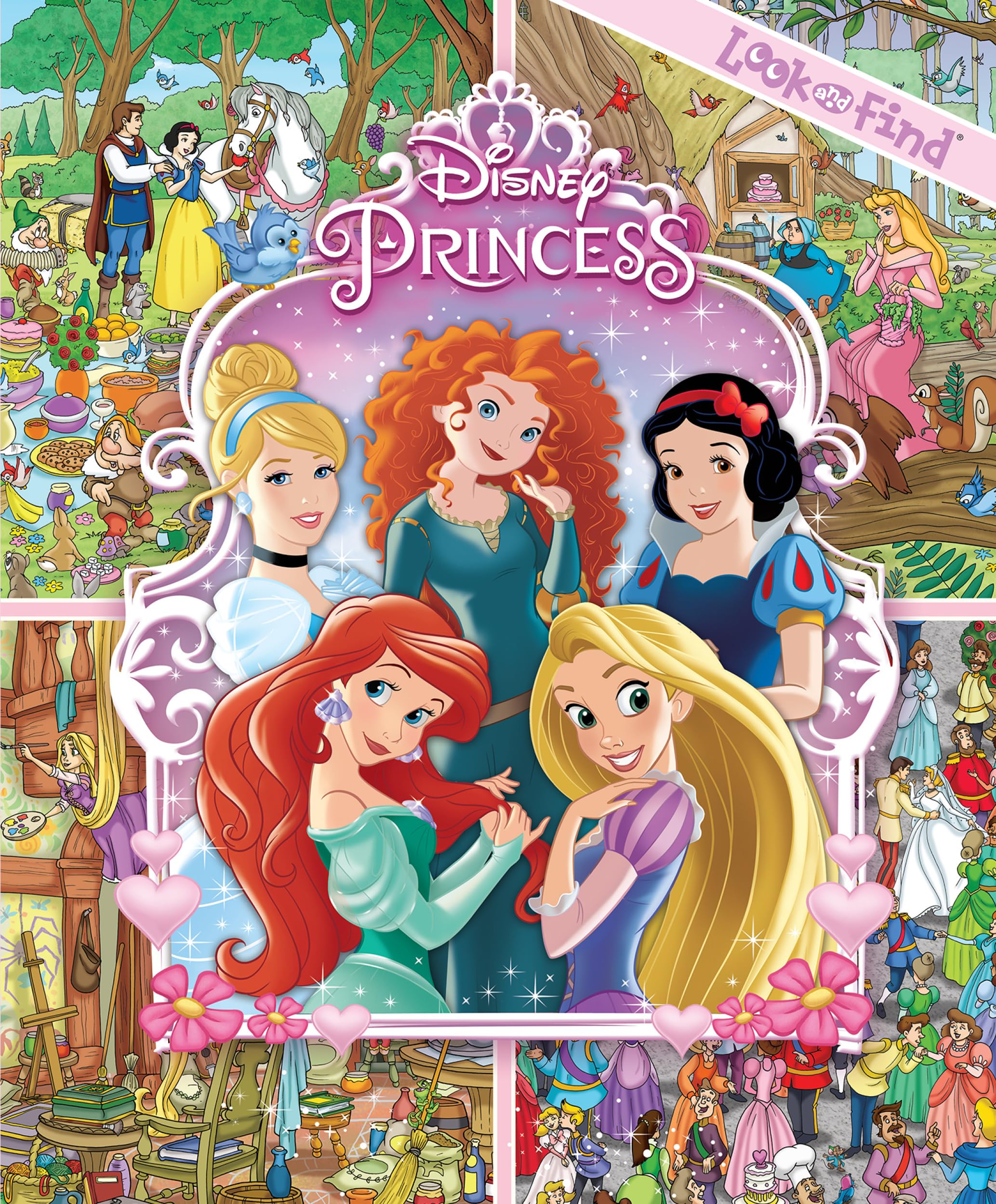 P I Kids Disney Princess Look & Find Hardcover – Picture Book, 1 January 2014