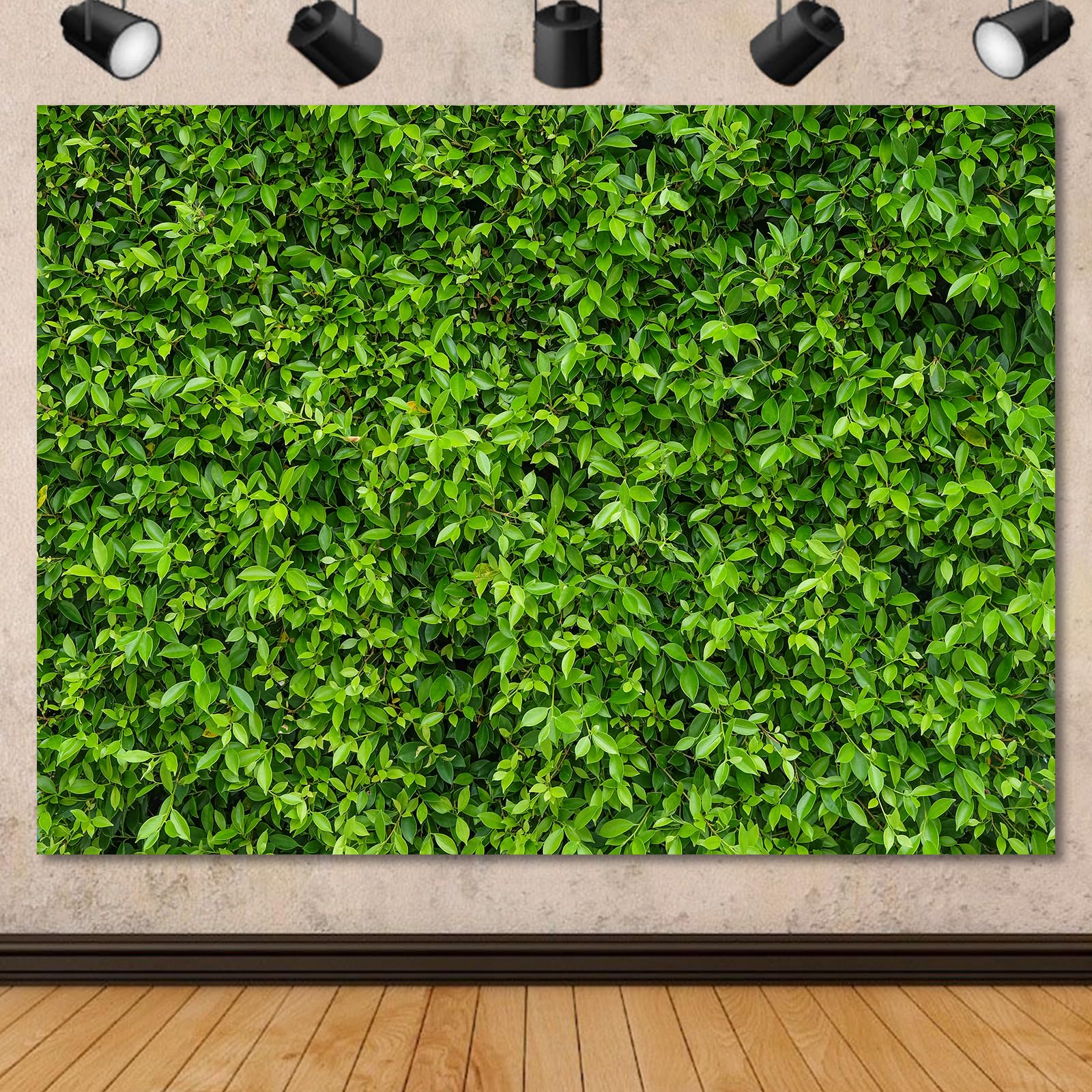 Pksoiil Greenery Background Nature Photography Spring Green Leafy Grass Wall Backdrop Green Grass Birthday Wedding Grass Wall 10x8FT