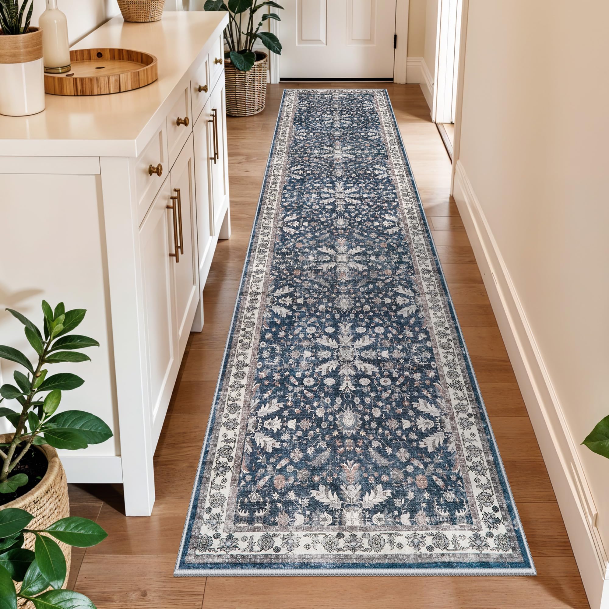 3-Piece Boho Kitchen Rug Set - Non-Slip & Washable -29