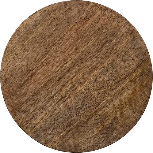 Miniatura 5 de Kate and Laurel Zia - Taburete moderno para mostrador, 13 x 13 x 25 pulgadas, madera natural y negro, taburete decorativo contemporáneo para cocina