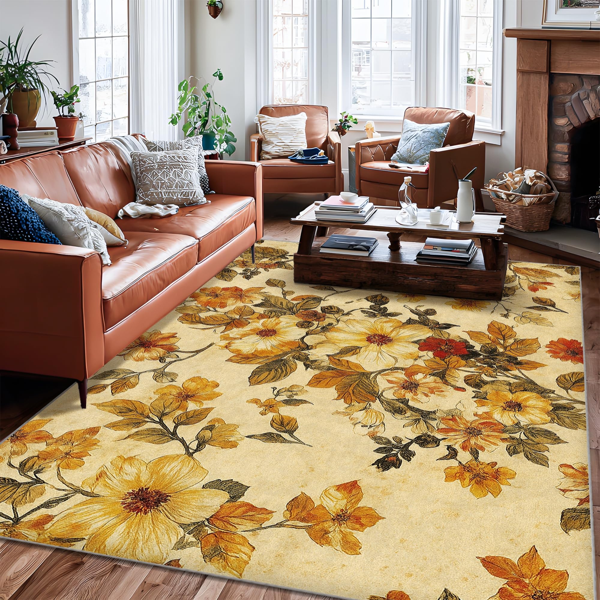 Tapis de sol rectangulaire pour salon et décoration d'appartement
