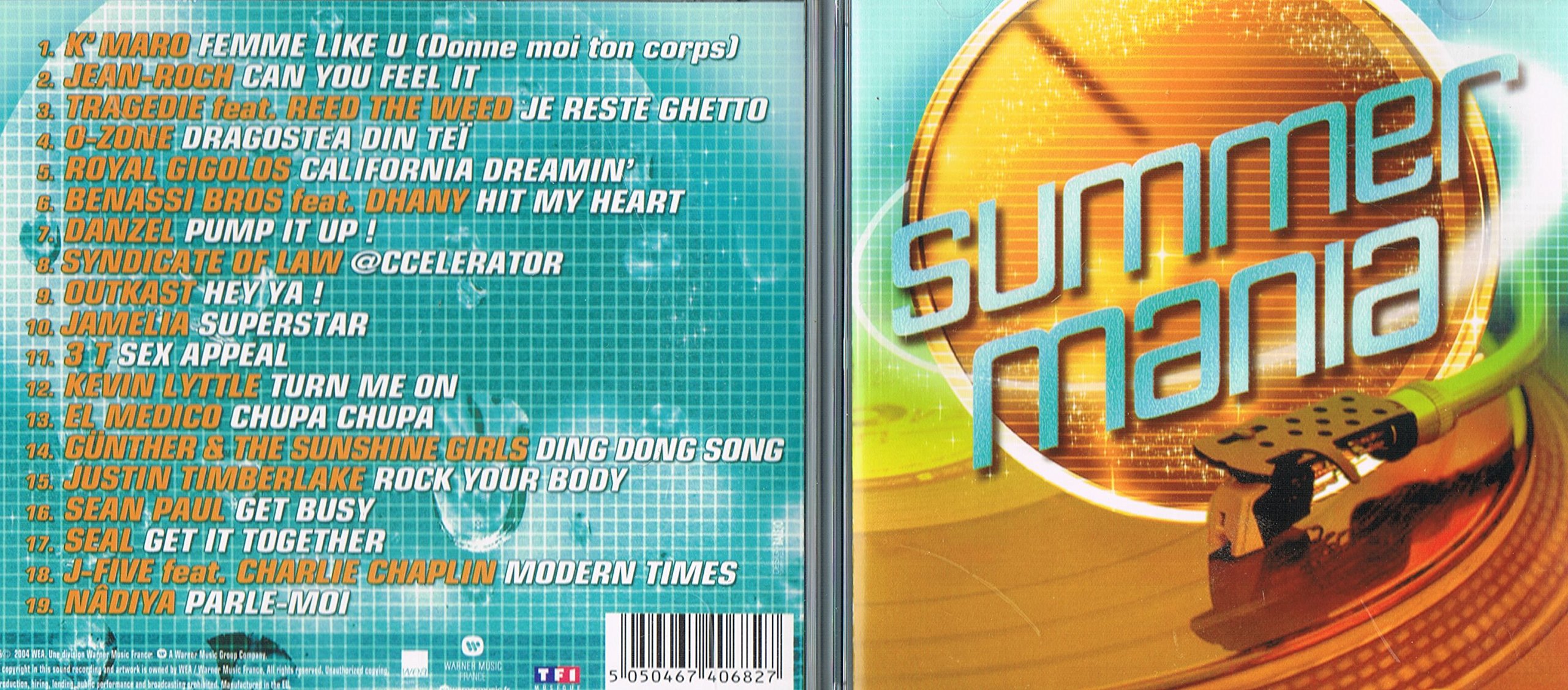 SUMMER MANIA - INCL: K'Maro, O_Zone, Danziel, Kevin Lyttle & More. [Audio CD]