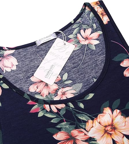 Miniatura 4 de COOFANDY Camiseta sin mangas con estampado floral para hombre, camisetas deportivas casuales con estampado en Hawaii, playa, vacaciones