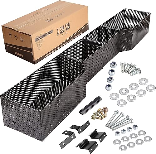 Miniatura 7 de 10L0L Cesta interior delantera para carrito de golf EZGO TXT y RXV, caja de almacenamiento de tablero de malla metálica organizador