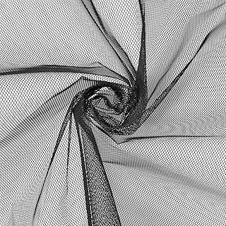 Crinoline Polyester Petticoat Hard Net (60/61 Inch) Mesh Fabric by The Yard - for Sewing Apparel, Bridalwear, Linings, & More - Black (1 Yard)