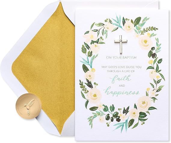 Papyrus Baptism Card (Faith and Happiness)