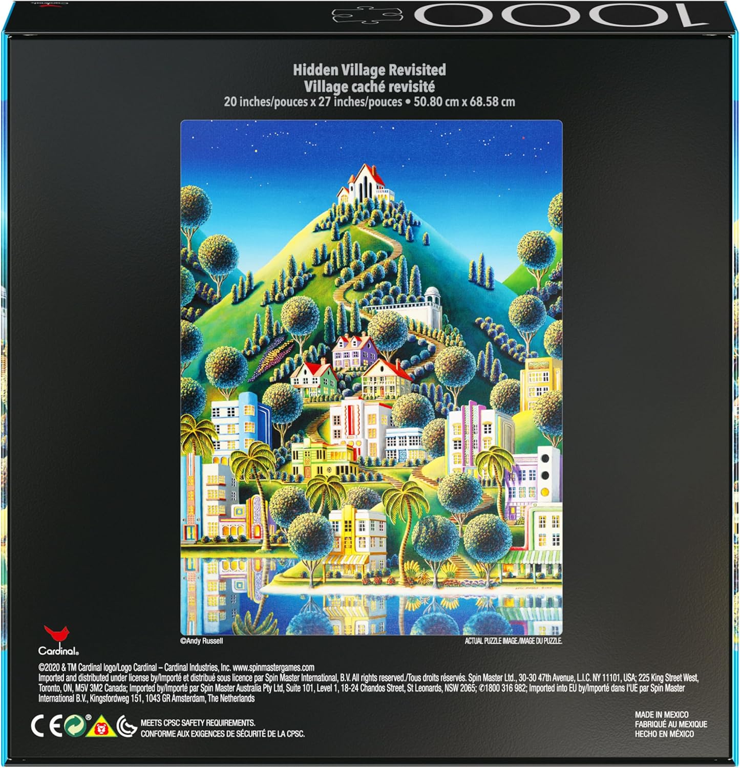 2-Pack of 1000-Piece Jigsaw Puzzles, Daffodils and Hidden Village Puzzles for Adults and Kids Ages 8+, Amazon Exclusive