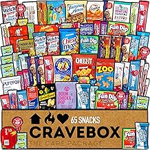 CRAVEBOX Snacks Variety Pack for Adults (65 Count) Easter Candy Cookies Chips Care Package - Gifts for Men Birthday Boys Guys Girls Women - Snack Box for Kids