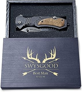 Krezy Case Deer Antlers Design Engraved Pocket Knife, 4.5