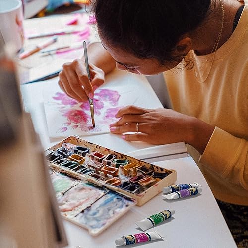 Miniatura 4 de MyArtscape 15 brochas sintéticas para pintura de mango corto