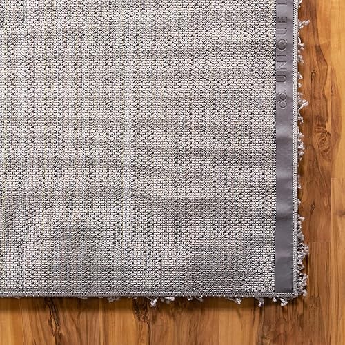 Miniatura 9 de Unique Loom Solid Shag Collection - Alfombra rectangular (4 pies 1 pulgada x 6 pies 1 pulgada, color gris nube)