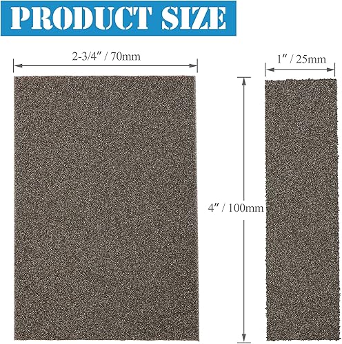 Miniatura 4 de 8 bloques de lijado de grano 120, esponja de lijado fina lavable y reutilizable, esponja de papel de lija seco húmedo para muebles de madera y