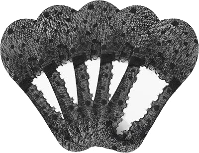 Panda Bros Women's Lace No Show Socks Low Cut Non Slip, Invisible with Flats, Pumps, Boat Liner Socks