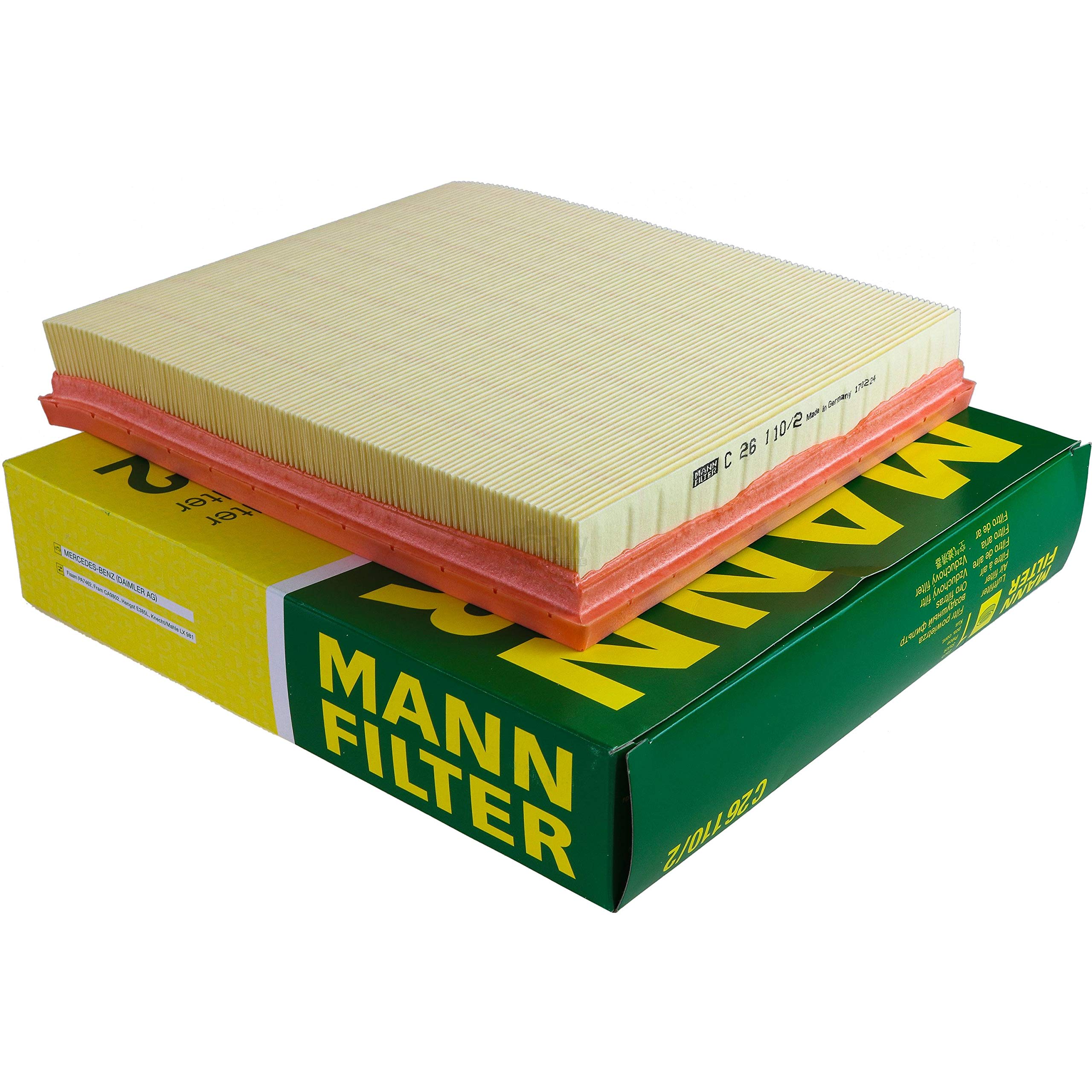 Paquete de inspección Kit de mantenimiento de filtros con filtro de aceite HU 934 x, filtro de aire C 26 110/2, filtro de combustible WK 822/3, filtro de habitáculo CU 2545, tornillo de