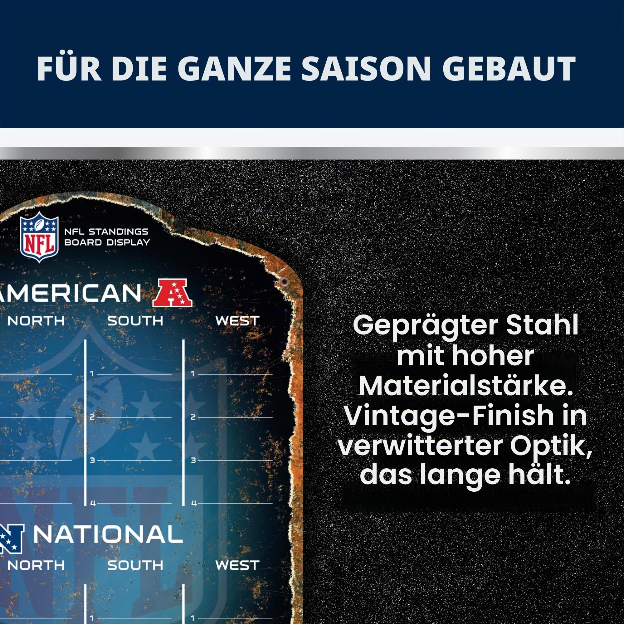 The Party Animal Magnettafel, Motiv: NFL, 34,3 x 47 cm