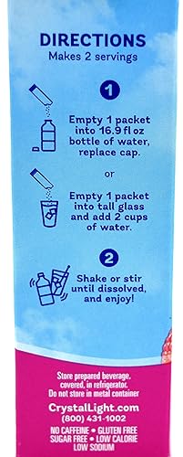 Miniatura 181 de Crystal Light - Mezcla de bebida en polvo con sabor natural a limonada, sin azúcar, 48 paquetes