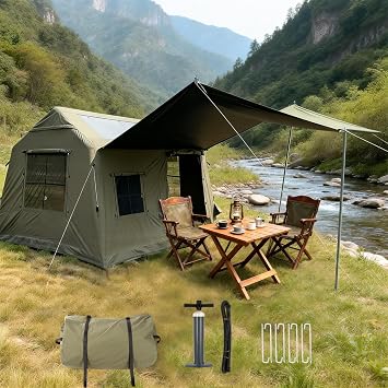 Inflatable Tent for Camping with Skylight, Blow Up Tents