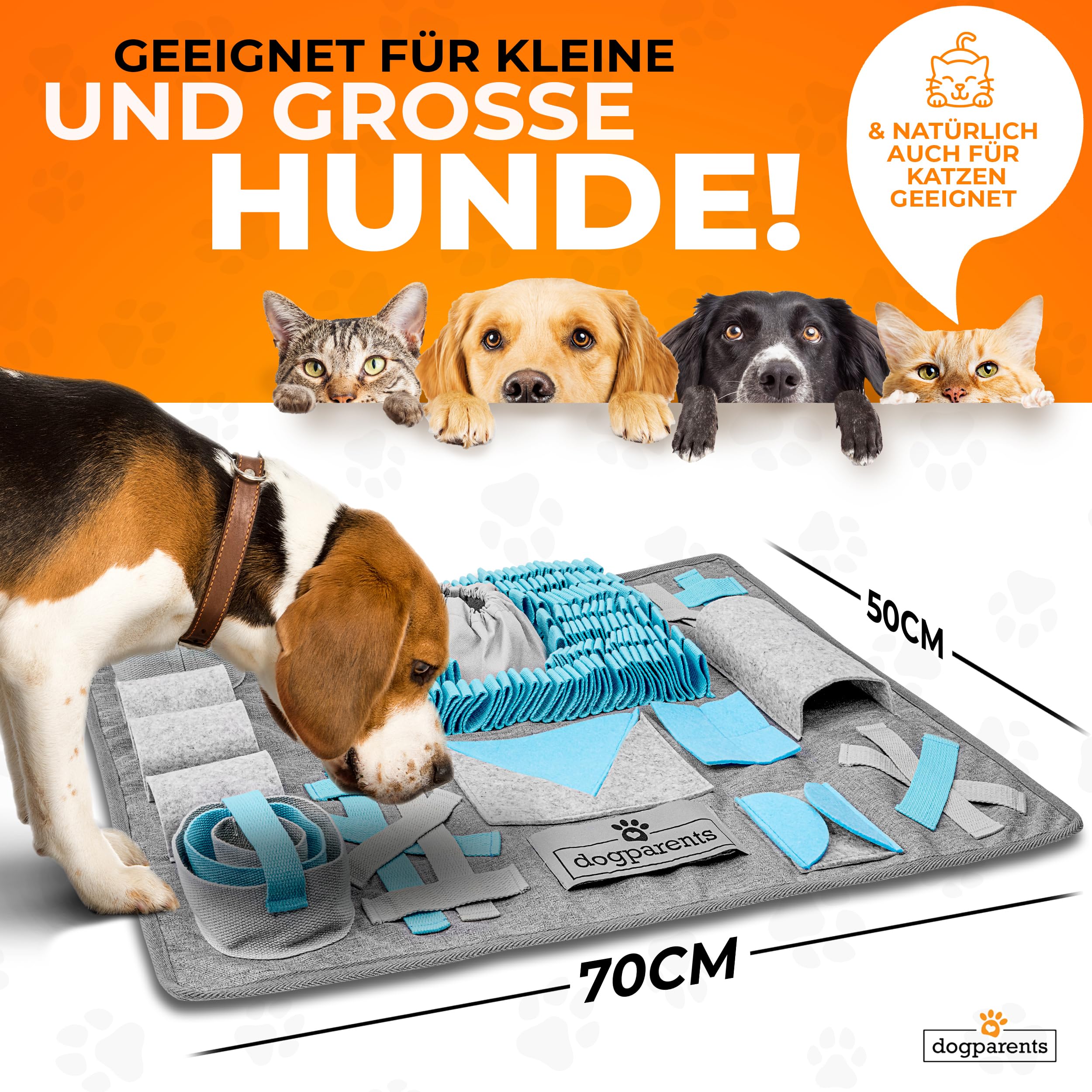 Schnüffelteppich Für Katzen - Interaktive Futtermatte Fischform 36x26cm Rutschfest