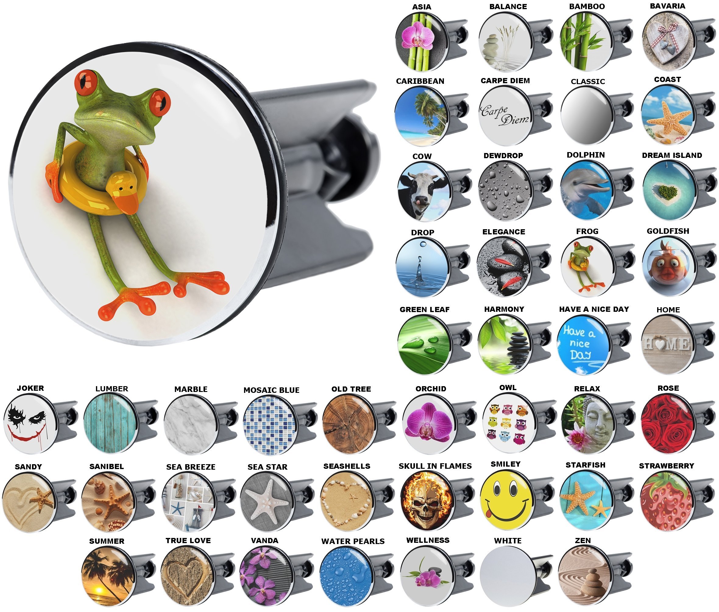 Sanilo Wash Basin Plug, Wide Choice of Beautiful Sink Plugs, Easy to Insert into the Wash Basin (Frog)