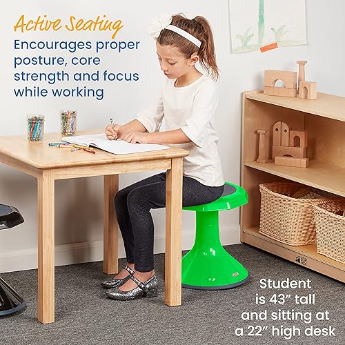 Miniatura 73 de ECR4Kids - Taburete oscilante activo ACE para niños y adultos, aula flexible y asientos en el hogar Verde,Berenjena,Verde (Grassy